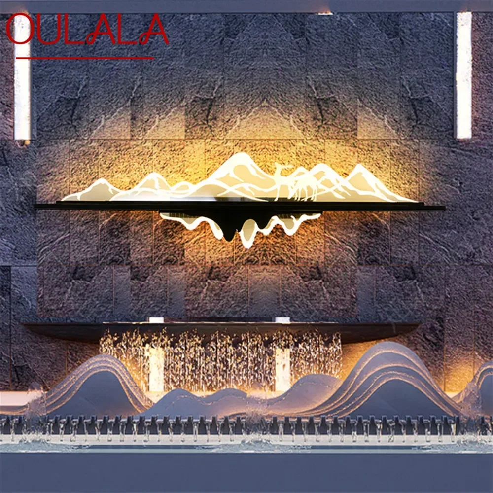 

OULALA Electricity Outdoor Mural Lamp Creative Landscape Waterproof Mural Courtyard Wall Garden Communit Decoration Painting