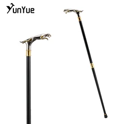 White Gold Luxury Cheetah Handle Fashion Walking Stick for Party Man Elegant Fashion Vintage Hand Cane Lady Dress Walking Cane