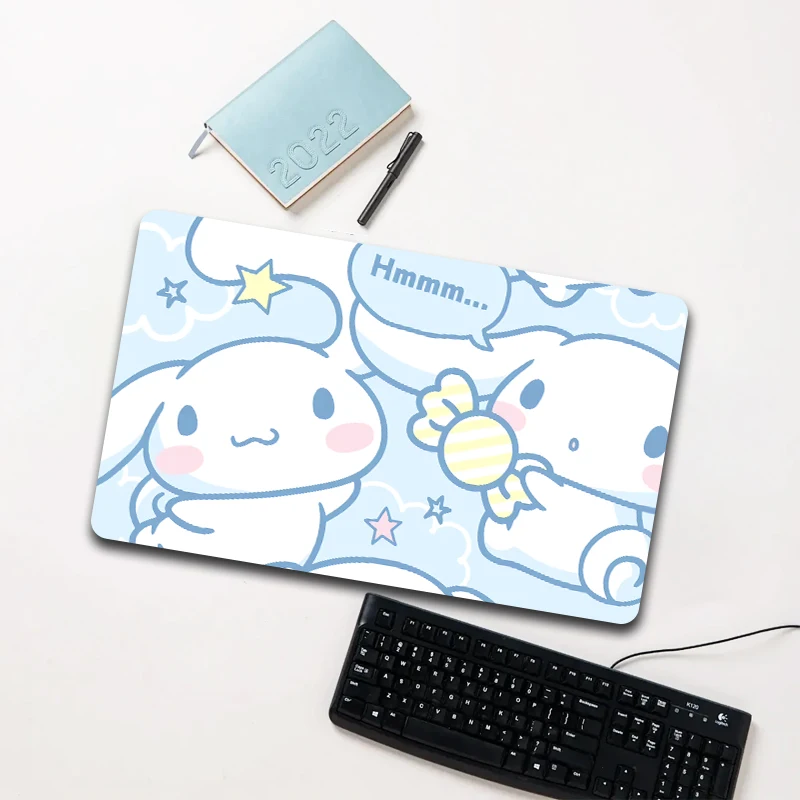 

Sanrio Cinnamoroll "Hmmm" Blue Mouse Pad Large Non-slip Waterproof Desk Mat for Computer Laptop