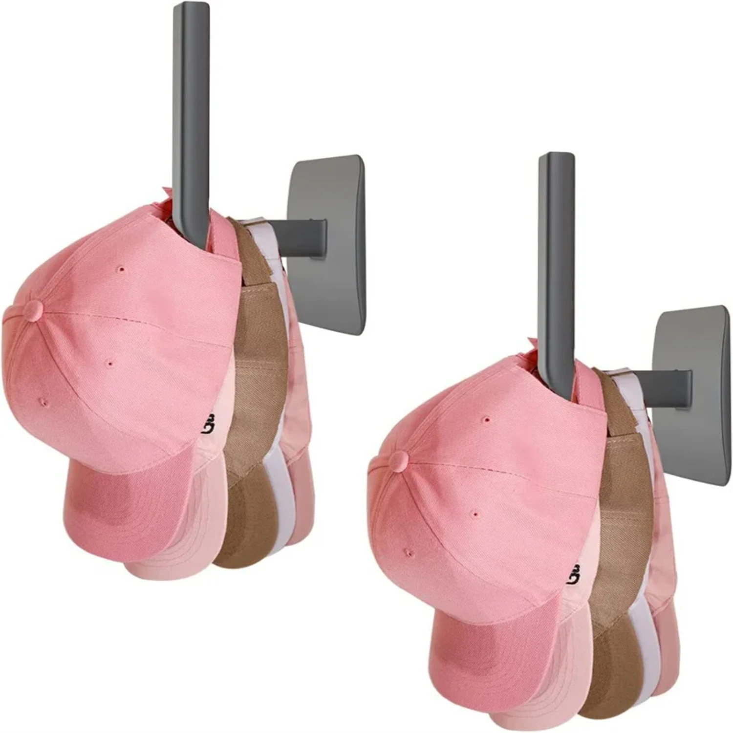 Organize Your Baseball Caps with this Adhesive Hat Rack Wall Hanger - Convenient Drilling-Free Hat Holder for Door or Closet