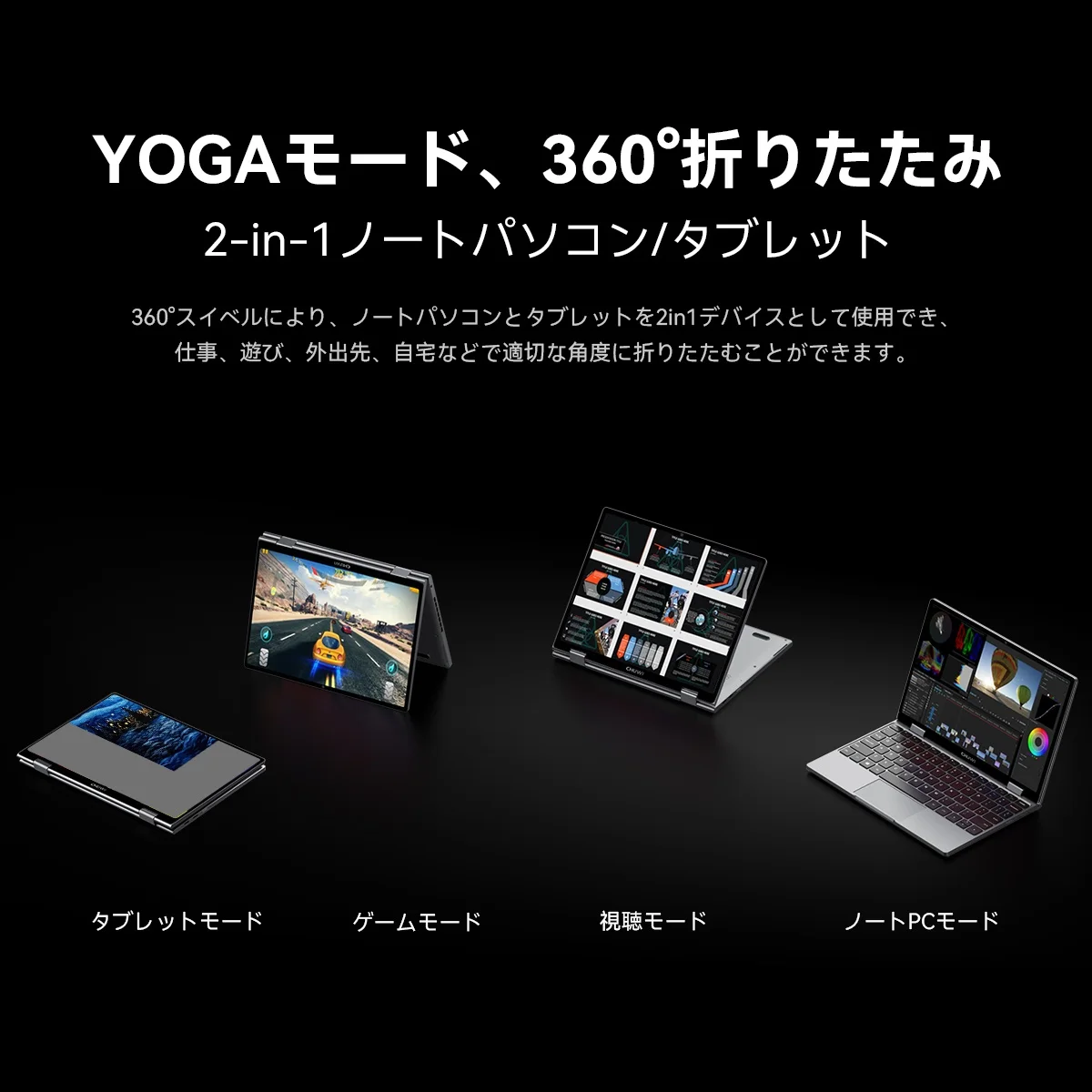 CHUWI MiniBook X Laptop 2-w-1 Intel N150 (do 3,6 GHz) 512 GB ROM 16 GB LPDDR5 10,51 cali 1200x1920 FHD IPS Windows 11 Notebook