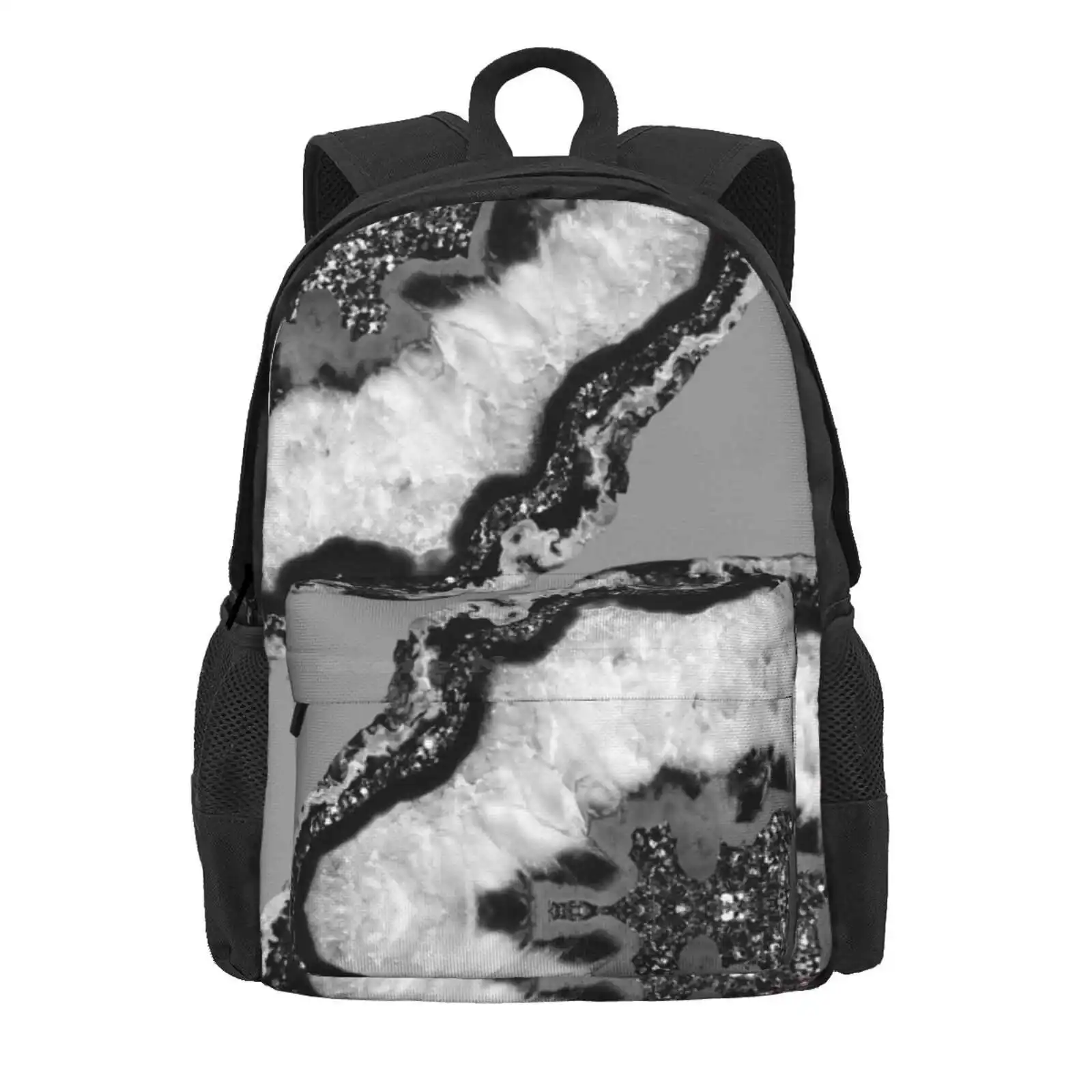 Yin Yang Agate Glam #6 (Photo Of Glitter Only - Not Reflective) Hot Sale Schoolbag Backpack Fashion Bags Gemstone Mineral