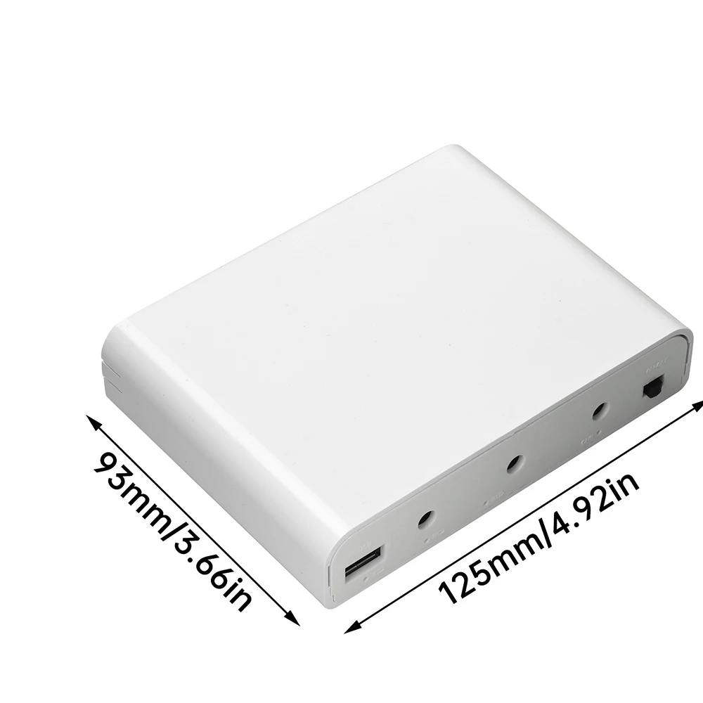 แบตเตอรี่สำรอง DC UPS 5V 9V 12V สำหรับเราเตอร์ออปติคอล ระบบจ่ายไฟสำรองแบบต่อเนื่อง ใช้แบตเตอรี่ลิเธียม 6x18650 กล่องพาวเวอร์แบงค์ DIY