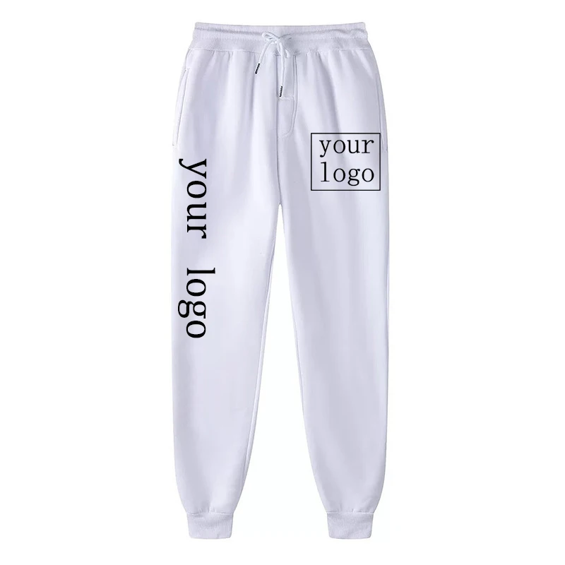 Nieuwe Custom Uw Eigen Logo Broek Mannen Vrouwen Mode Sportbroek Gepersonaliseerde DIY Jogging Lange Broek Harajuku Casual Joggingbroek