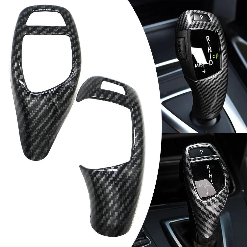 

Carbon Fiber Gear Shift Cover ABS Shift Knob Protector Car Interior Trim Dustproof Frame for BMW X5 F30 F10 F15 F07 F20 F21 F22