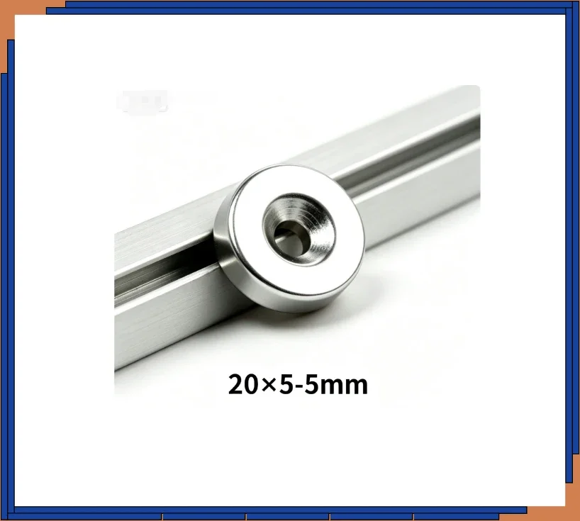20x5-5mm Powerful NdFeB Round Countersunk Magnet Super Strong Neodymium Magnet For DIY Handmade Home Decor Crafts