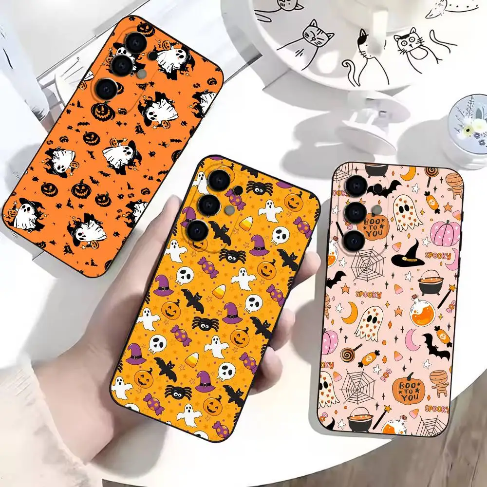 gift for Halloween Happy Phone Case Soft Black Case For Samsung S24,S30,S21,S23,S22,S20,Ultra,S25,Plus