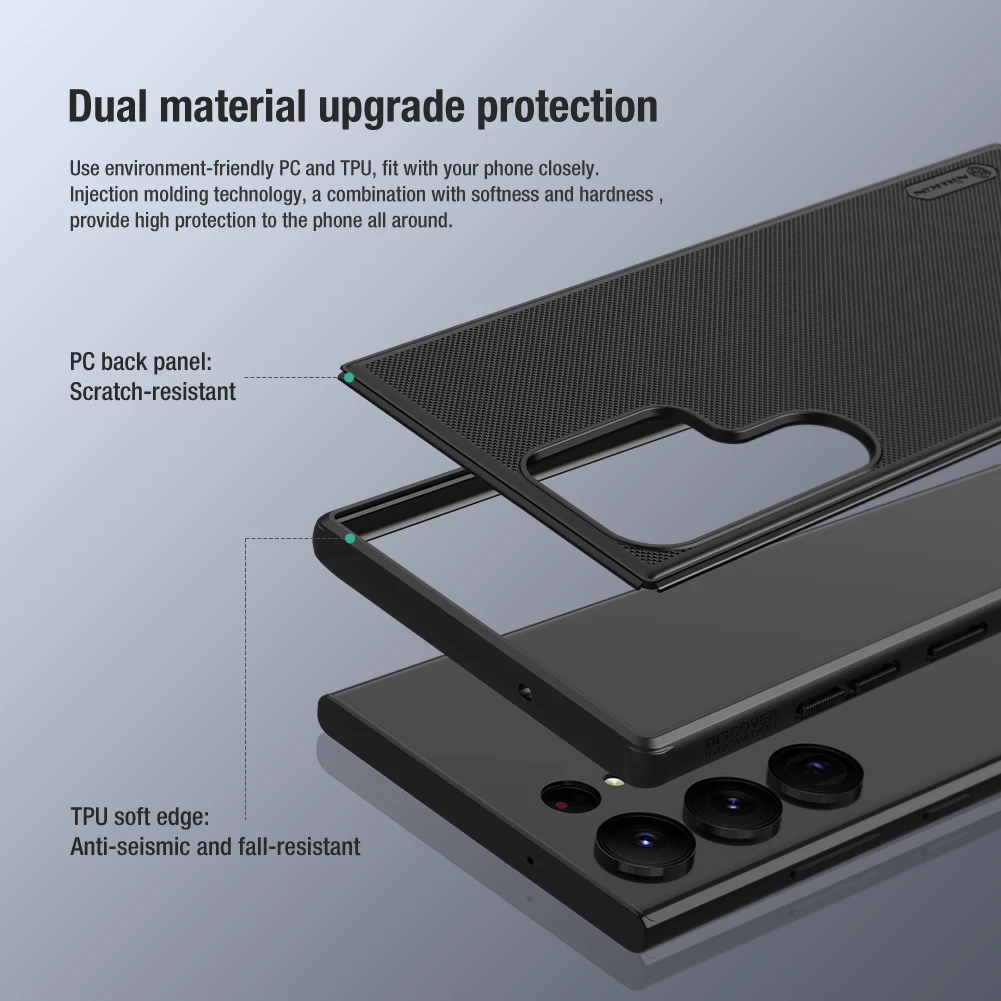 NILLKIN Schutzhülle für Samsung Galaxy S23 Ultra, passend für Samsung Galaxy S23 Ultra 5G Super Frosted Shield Hülle – Detail 2