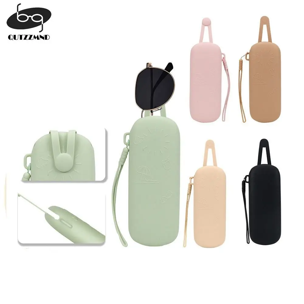 Anti scratch Silicone Glasses Protective Cover Travel Sunglasses Organizer New Solid Color Dustproof Cosmetics Storage Bag