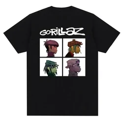 Music Band Gorillazs Punk Rock Print T Shirt 90s Casual Fashion Short Sleeve Plus Size T Shirt Unisex