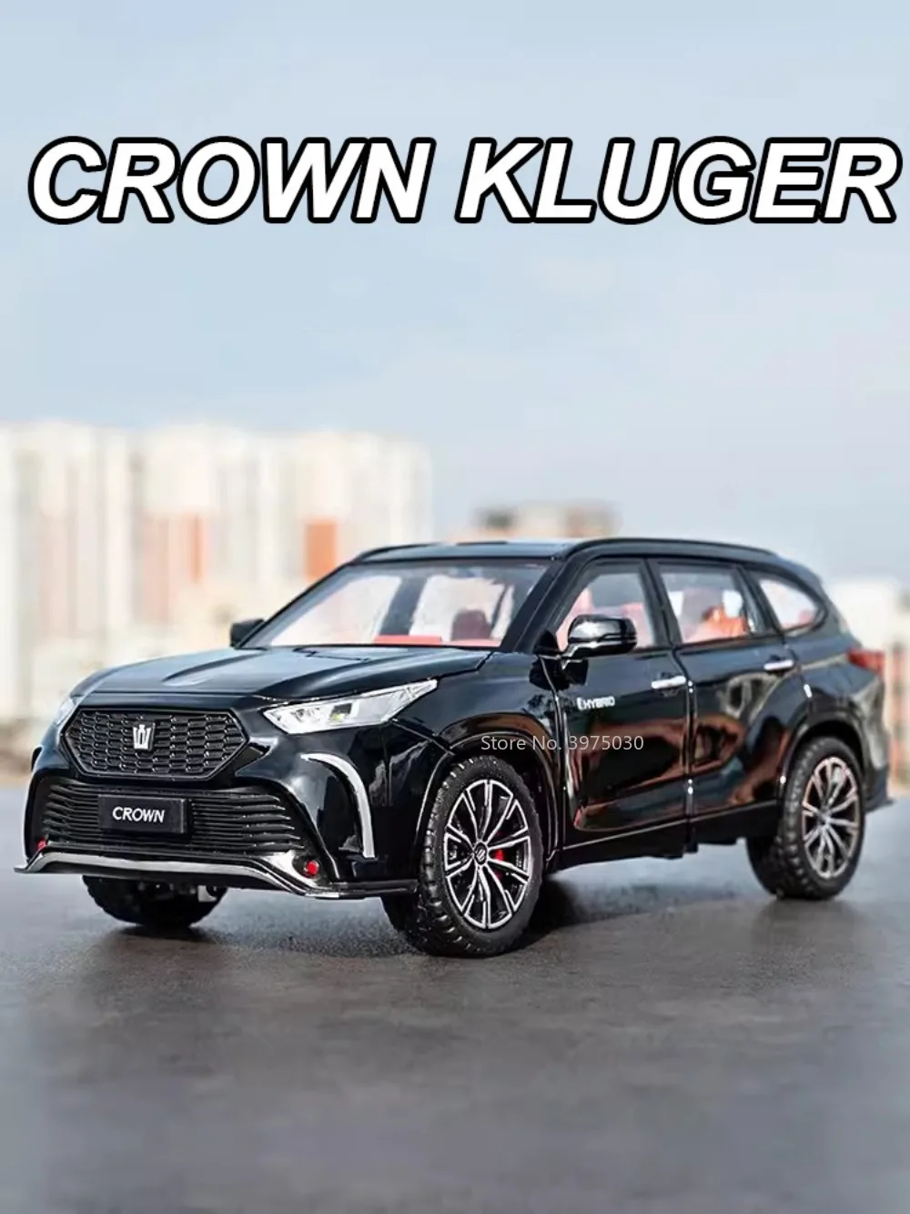 

Коллекция 1/24 года, автомобиль Crown Kluger, модель игрушечного автомобиля, литье под давлением, 6 дверей, открывающееся заднее колесо, модели транспортных средств, подарки на день детей