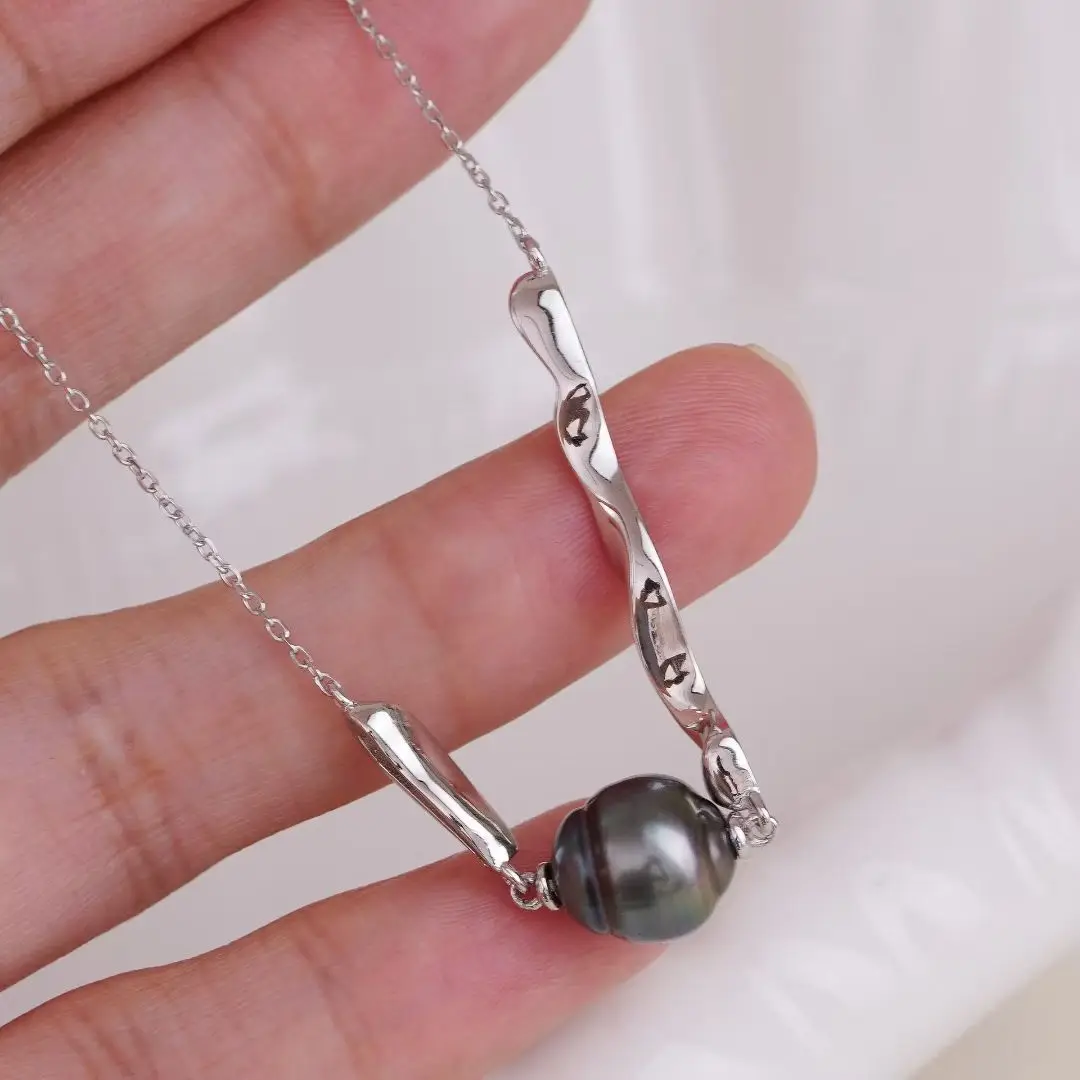 

Крепления для ожерелья из стерлингового серебра S925, фурнитура для ювелирных изделий, детали, фурнитура, аксессуары для жемчуга 10-11 мм, 3 шт./лот