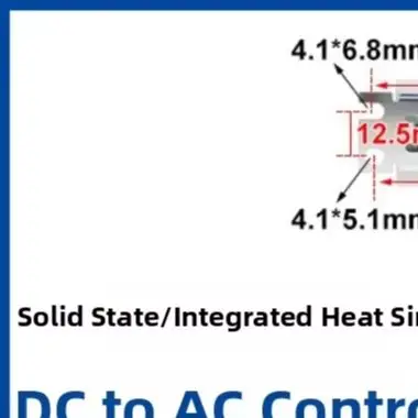 Solid State Relay 40A 24-480VAC 3-32VDC Control with Integrated Heat Sink Dual Mounting Din Rail or Screw Fixing Black