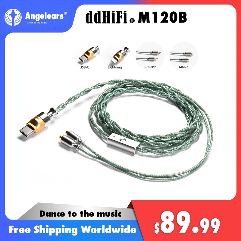 

DD ddHiFi M120B All-in-one USB-C & Lightning Earphone Upgrade Cable in MMCX & 0.78, Supports Lossless Decoding and Phone Calls