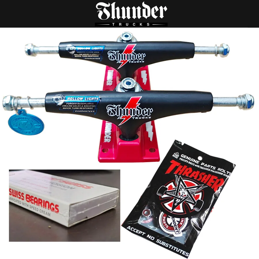 

Скейтборд 5,25 дюйма THUNDER грузовики 147 размеров для скейтборда 8 ~ 8,25 дюйма хорошее качество плюс хромированные стальные подшипники и винты