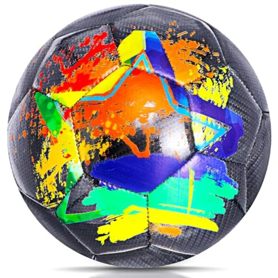 

Soccer Balls Size 5, Official Match Weight Long-Lasting Construction, Outdoor Soccer Balls for Boys Girls Youth Skills Practici