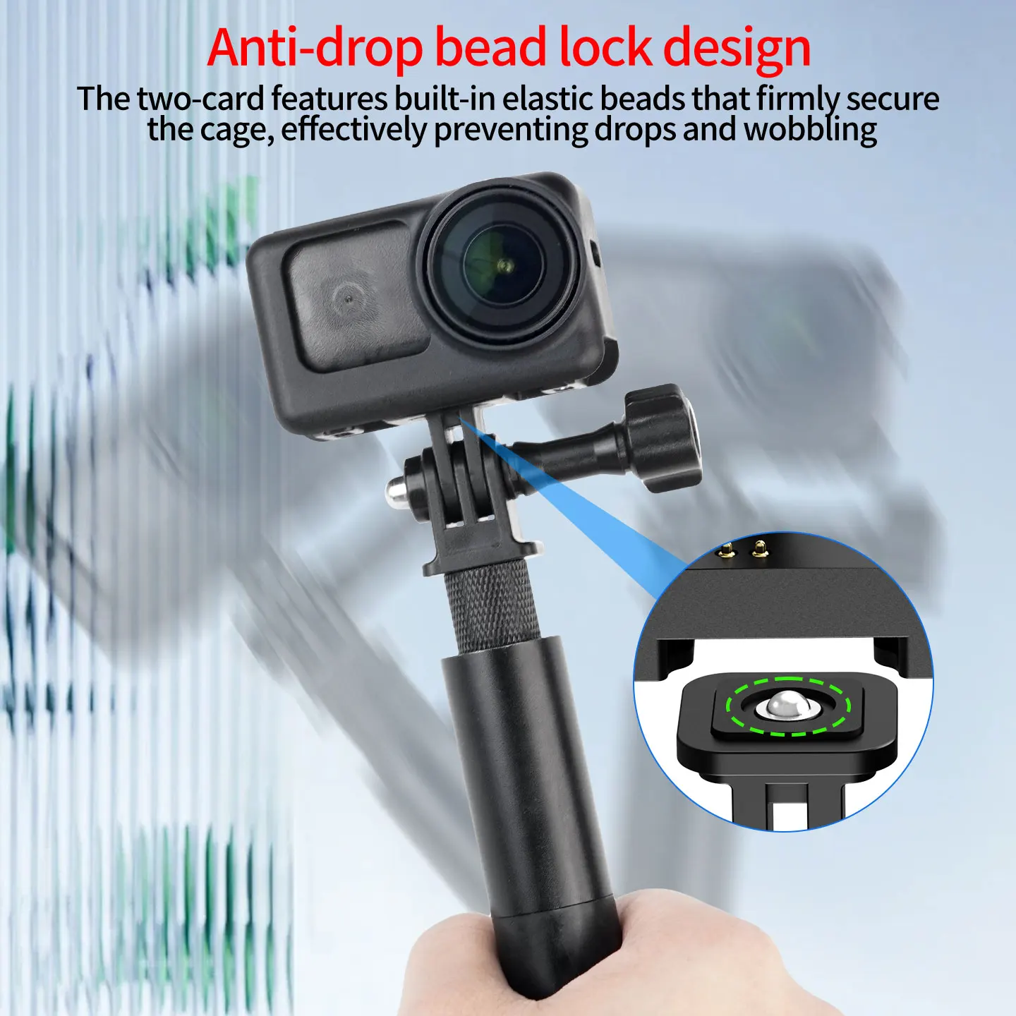 Für DJI Osmo Nano Action-Kamera Aufladbarer Magnetischer Schutzrahmen Stativadapter 1/4 Cold Shoe Mount PC Kratzfester Käfiggehäuse – Detail 10