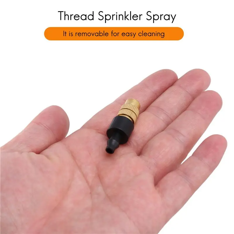 AS94-100 Pcs Adjustable Misting Nozzle For Gardening Sprinkle Brass Watering Sprinkler Sprayer For Irrigation System