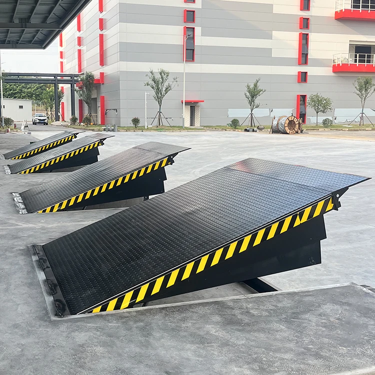 High load capacity, simple operation, automatic hydraulic dock leveler, quick loading and unloading dock, modern steel design