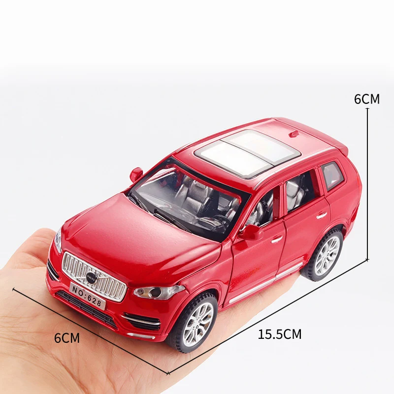 Diecast Alloy Pull Back Car para crianças, brinquedos colecionáveis, presentes, coleção, escala XC90, 1:32