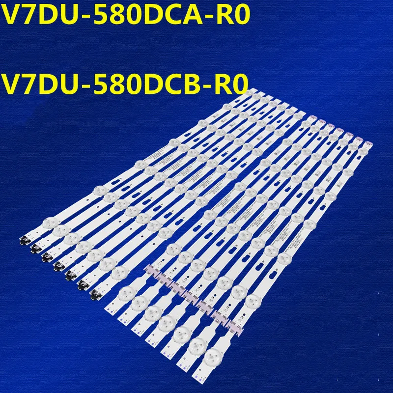 

14PCS LED Backlight Strip V7DU-580DCA-R0 V7DU-580DCB-R0 BN96-43942A BN96-43943A For UA58NU7103 UN58MU6100 UN58MU6070 UN58MU6071