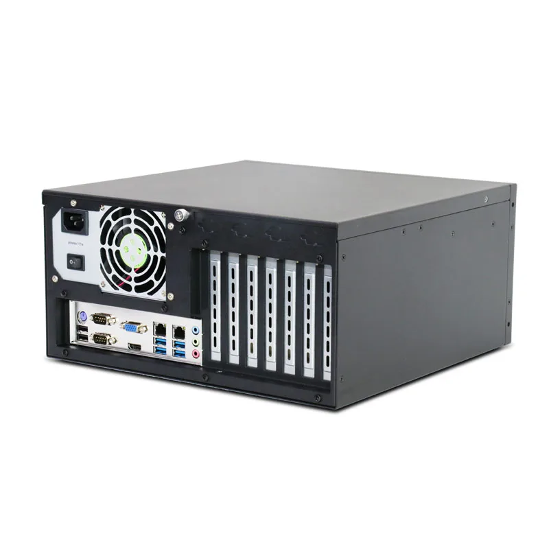 Brand Manufacturer 4U Wall Mount Industrial Computer Chipset ATX Motherboard 2 DDR4 64GB 1 MSATA SSD 6 COM 1 Year