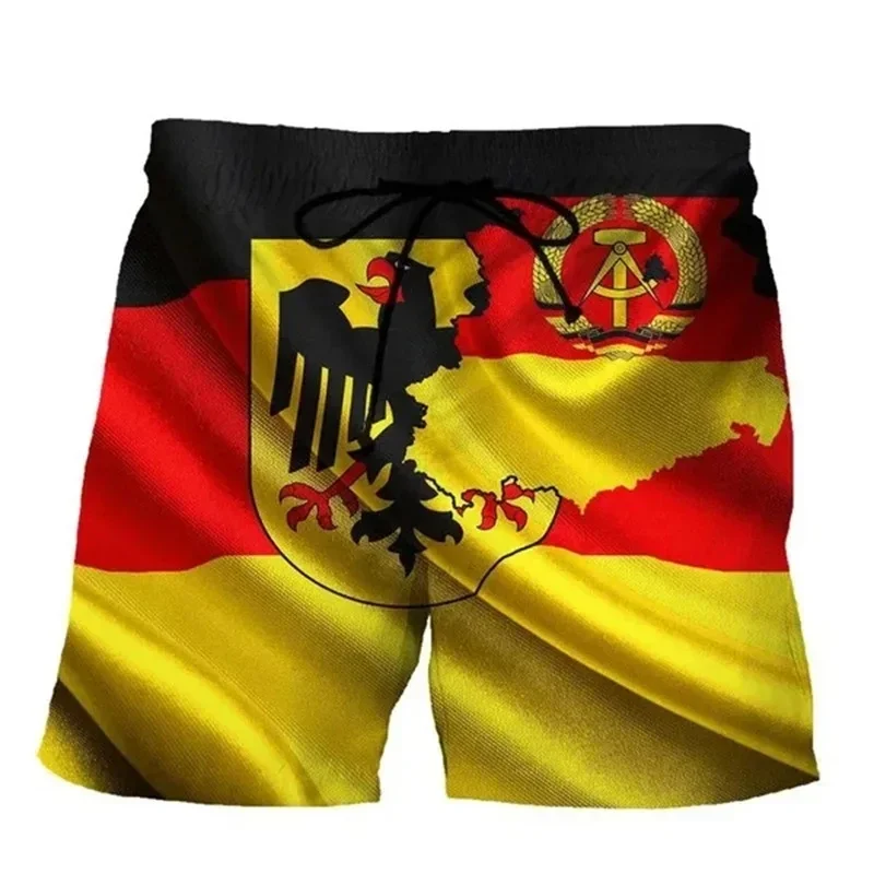3D Printing Of The German National Emblem Flag Beach Shorts Men Casual Swimsuits Wear Children Fast Drying Swim Sports Sand