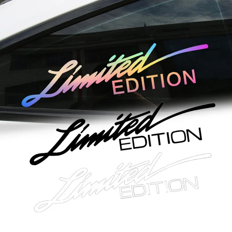 

LIMITED EDITION English Stickers Car Laser Reflective Sticker Decals Car Body Glass Styling Decoration Auto Exterior Accessories