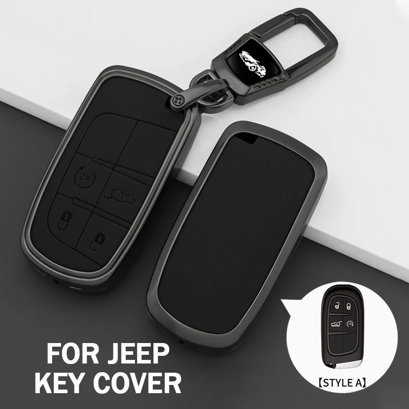 Para Jeep Cherokee Compass S Renegade Grand Commander, accesorios metálicos para coche, funda protectora para llave de coche, llavero, carcasa, funda para llave