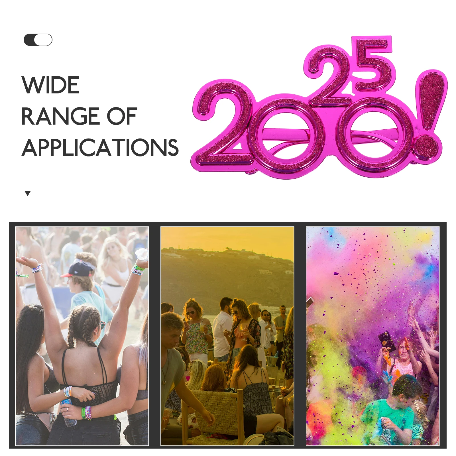 

1pcs Funny Glasses 2025 Party Eyewear Props Plastic Photo Booth Decor Dancing Accessories Costume Supplies Festival Event