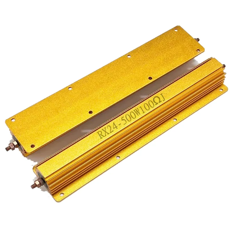 

RX24 500W Aluminum Power Metal Shell Case Wirewound Resistor 0.1 0.15 0.22 0.33 0.4 0.47 0.5 0.8 1 1.5 2 2.2 3 3.3 4 4.7 5 6 Ohm