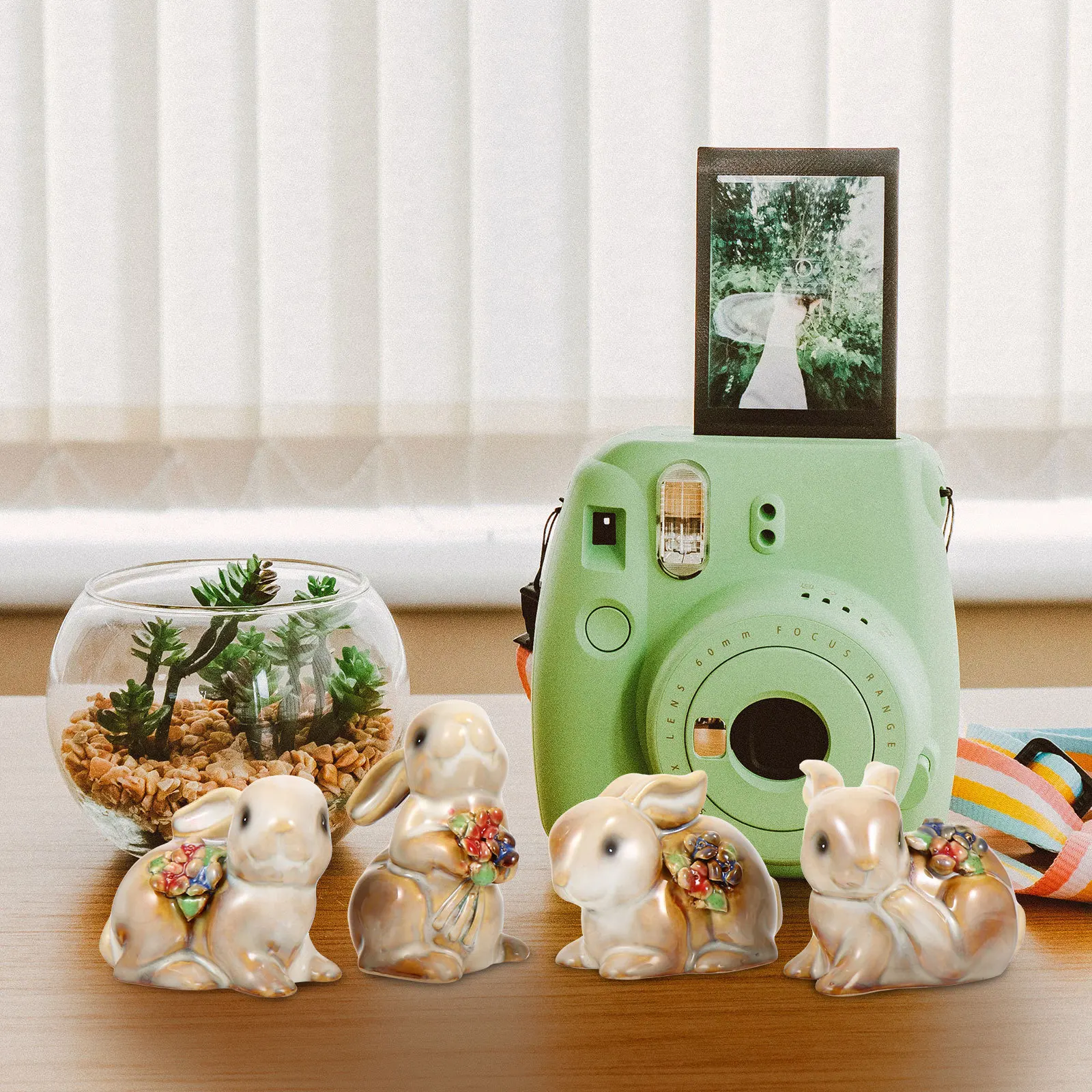 

4 Pcs Decoration Rabbit Ornament Adornment Easter Artificial Simulation