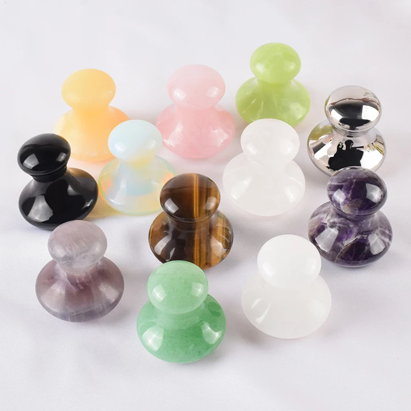 Natürliche Rose Quartz Gemischte mit Pilz Jade Zurück Fuß Akupunktur Massage Schaben Hydrotherapie Behandlung Gesicht Hals Körper Liftin