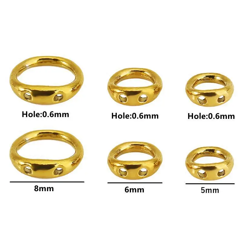 20pcs Never Fade Stainless Steel Clasps For Beading Supplies 5 6 8 mm Necklace End Connectors Hook
