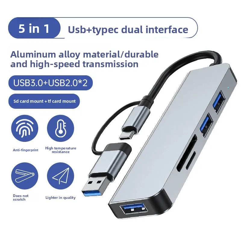 Type C Docking Station 100M Ethernet Port 4K HD Screen Projection USB Expander PD Fast Charging Laptop Hub