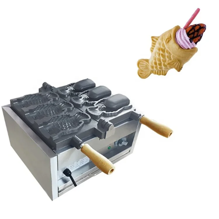 Popular Hot sell 110v-220v mini electric fish shape taiyaki waffle waflera making maker machine
