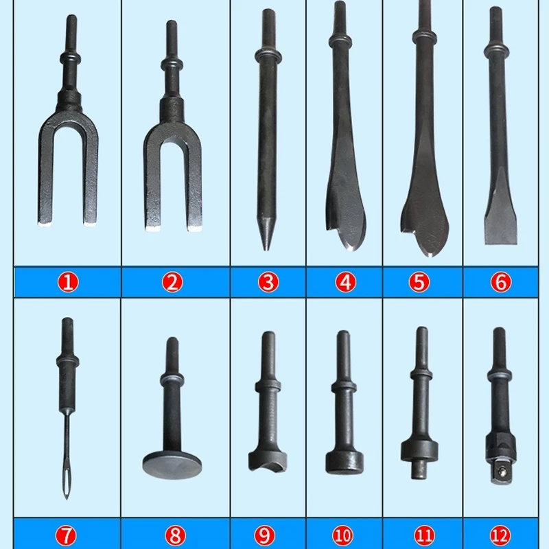 Pneumatic Concrete Breaker Ball Joint Auto Repair Tool Remover Flat Point Chisel Plane Air Hammer Kit Pneumatic Separating Fork