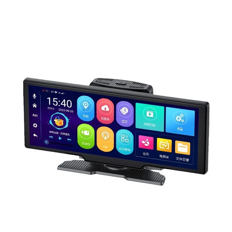 10 Inch 4G Car DVR Carplay Auto GPS WiFi Navigation Dashboard 1080P HD FHD Dual Lens Android 14 Rearview Mirror Recorder Dashcam