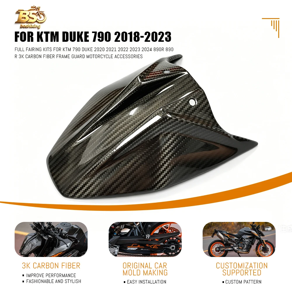 For KTM 790 Duke 890 Duke 2018-2023 100% Carbon Fiber Rear Hugger Modified Rear Fender Motorcycle Parts