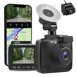 NOYAFA NF- V53 Car camera Dashcam DVR recorder Dash cam of mirror recorder GPS Wi-Fi Dual Lens 4K UHD Parking Auto Recorder