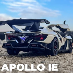 1:24 Apollo IE Intensa Emozione Alloy Car Diecasts & Toy Vehicles Car Model Sound and light Pull back Car Toys For Kids Gifts