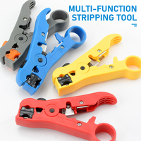 All-In-One Stripping Tool Wire Stripper RG59 RG6 RG11 RG7 Coaxial Cable Stripper Cutter  Pliers for Round Cable and Flat Cable