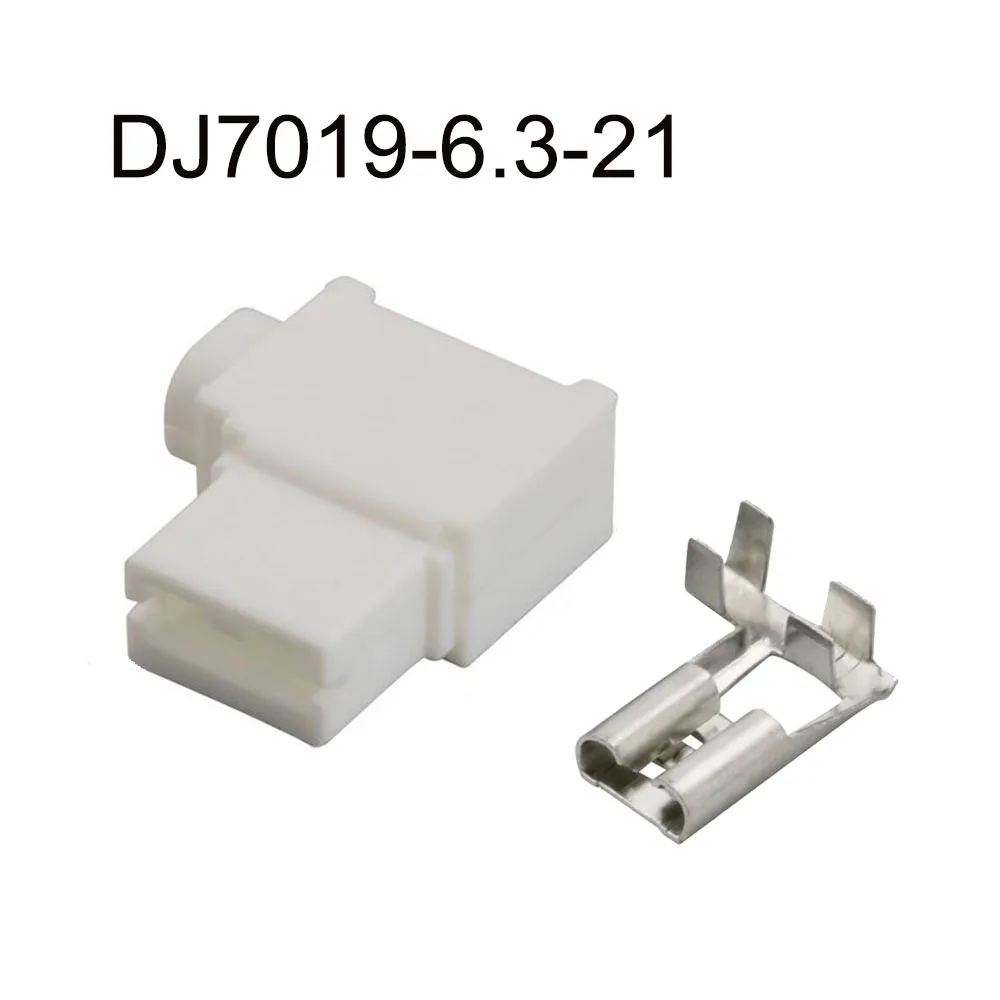 500SET DJ7019-6.3-21 car wire connectors terminal 1 pin automotive waterproof plug female male socket