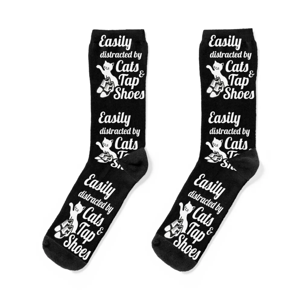 

Funny Tap dancing gift - Easily distracted by cats and tap shoes tap dance related gifts, dance student gift Socks