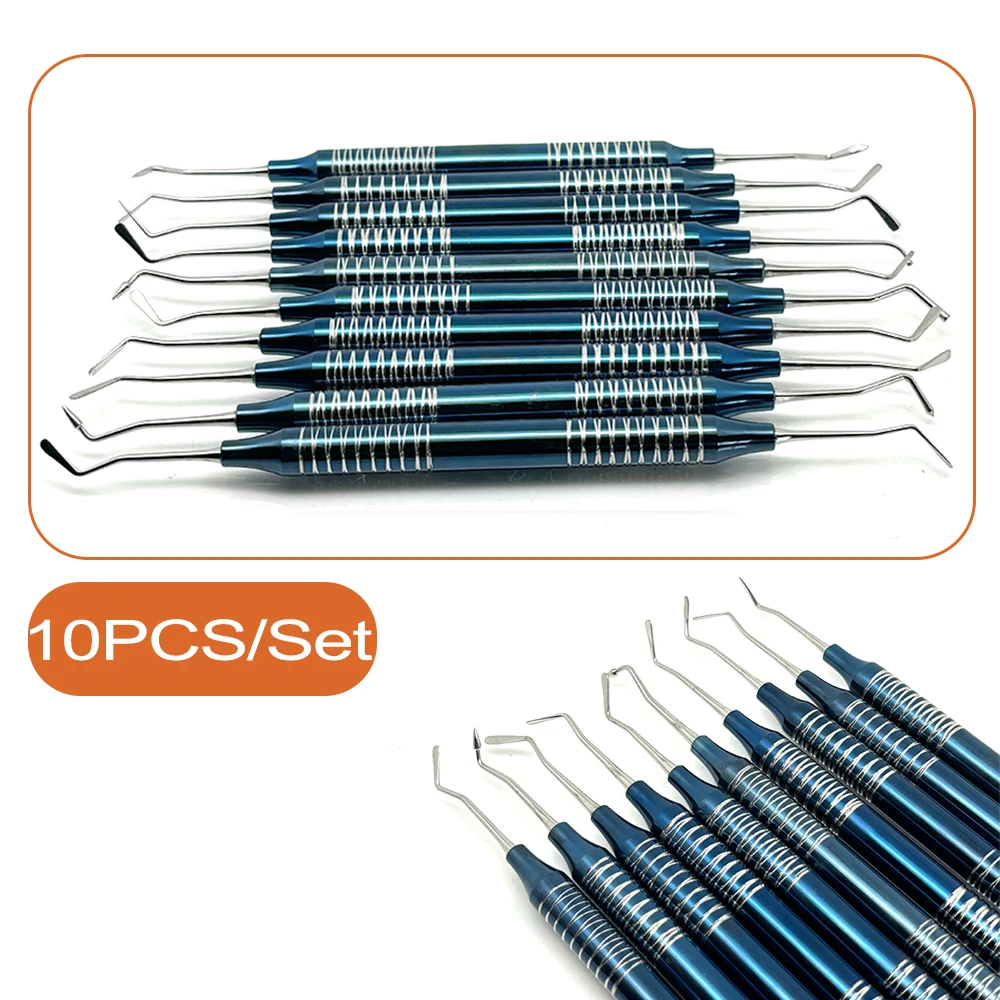 

10Pcs Dental Composite Resin Fillings Spatula Dentist Tool Double Ends Mixing Kit Carving Scraper Autoclavable