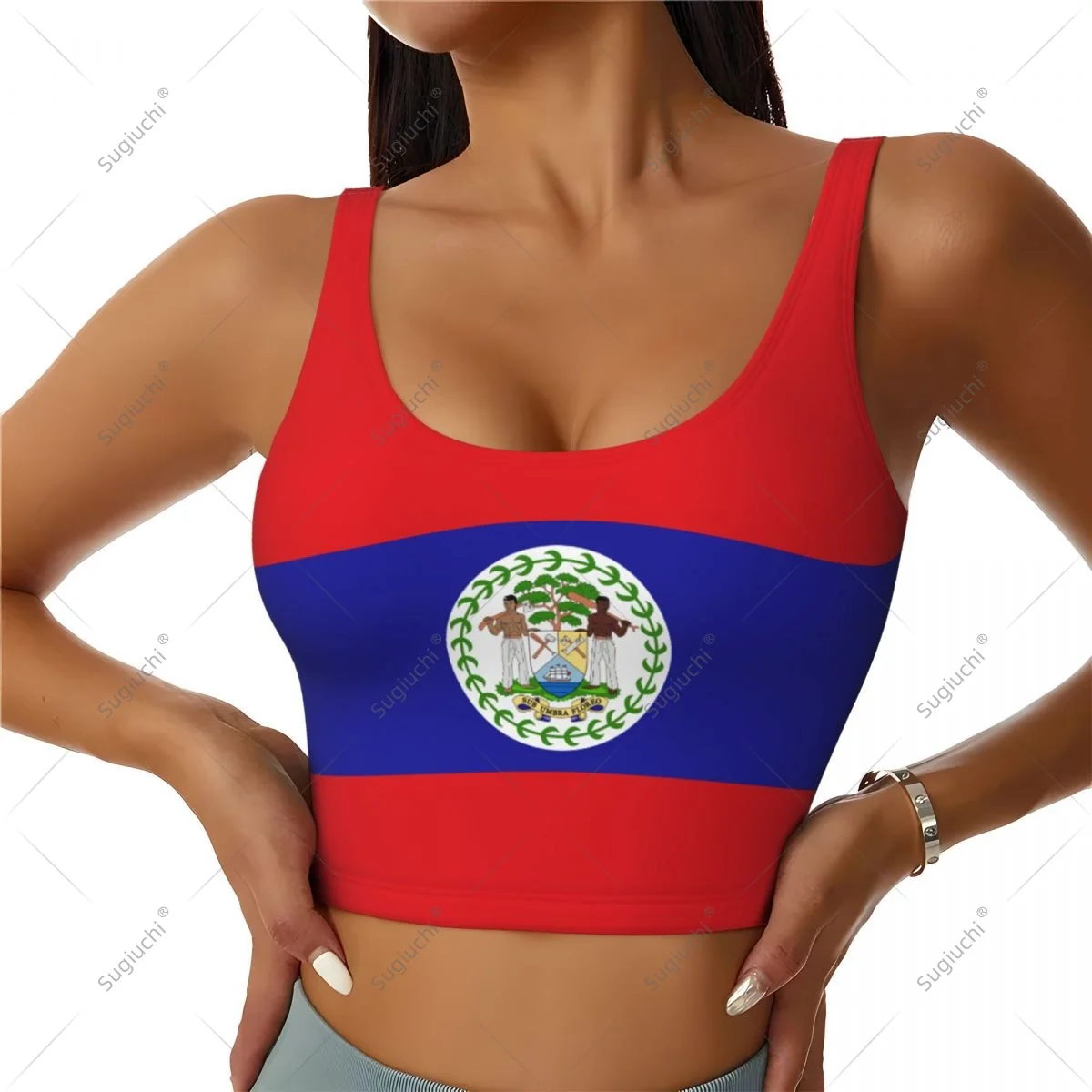 Belize Flag Women Girl Activities Sports Vest for Female Yoga Vest Workout Vest Lightweight Trendy