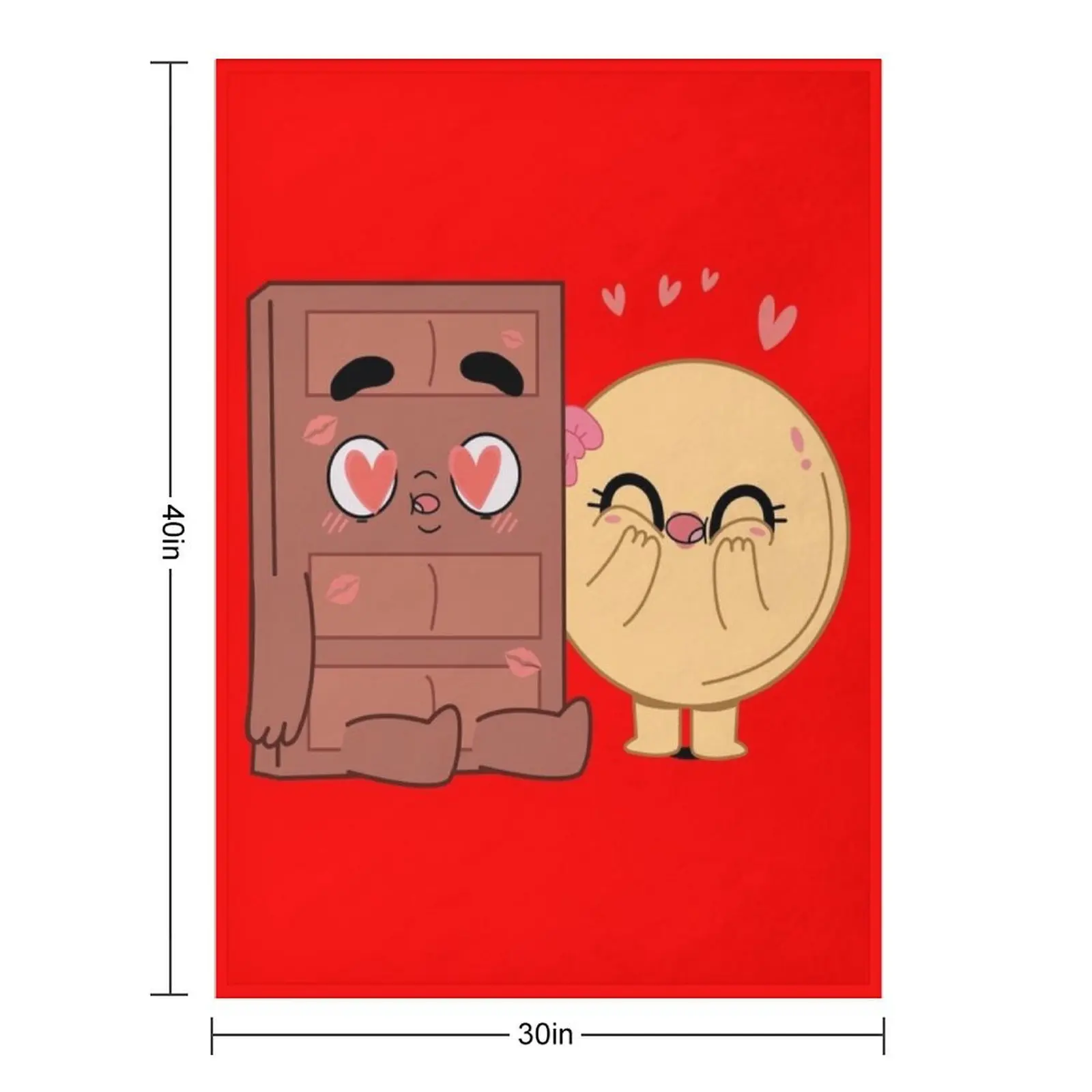 Choco And Pancake Couples Love Throw Blanket Softest Flannels For Sofa Thin Hair Blankets