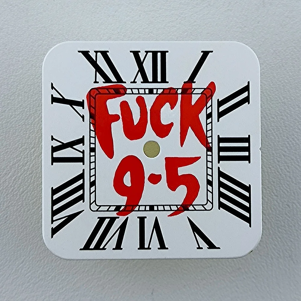 NH35 قرص مربع شعار مخصص الأرقام العربية ساعة رجالية الاتصال الهاتفي تناسب NH35 التاريخ في 6: 00 اكسسوارات ساعة الحركة