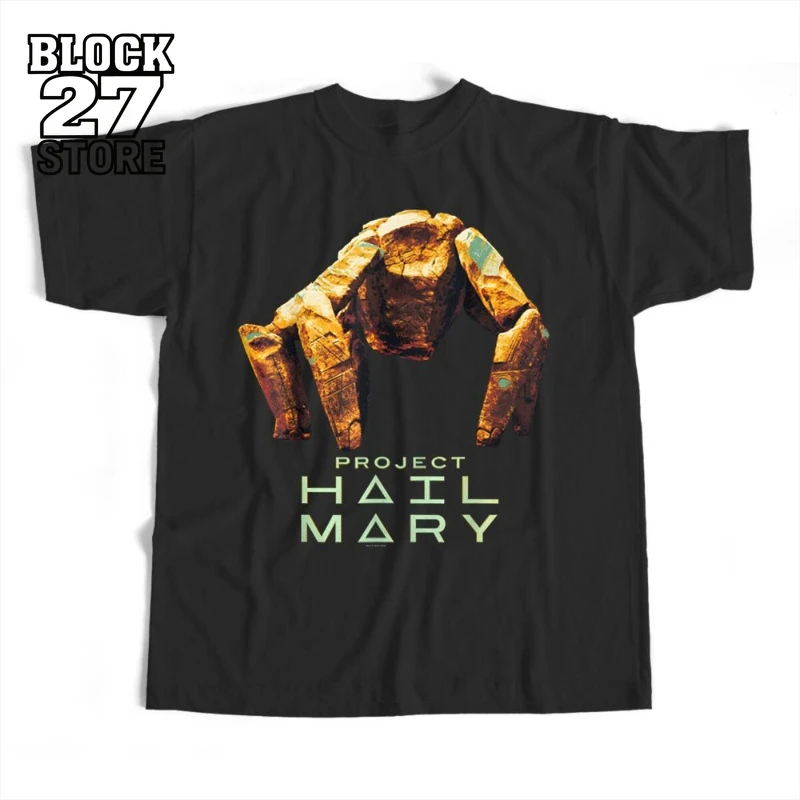 Mens T Shirt Project Hail Mary Print Summer Tee Harajuku Unisex Loose Fit Casual Streetwear Graphic Fashion Trend Hot Sale Cool