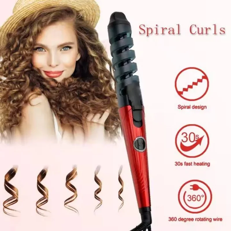 Professional 32mm Automatic Spiral Ceramic Curling Iron Salon Curling Machine with PTC Heater